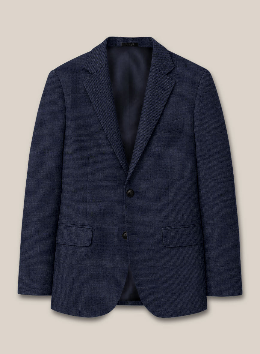 Scabal Londoner Twill Dark Blue Wool Jacket - StudioSuits