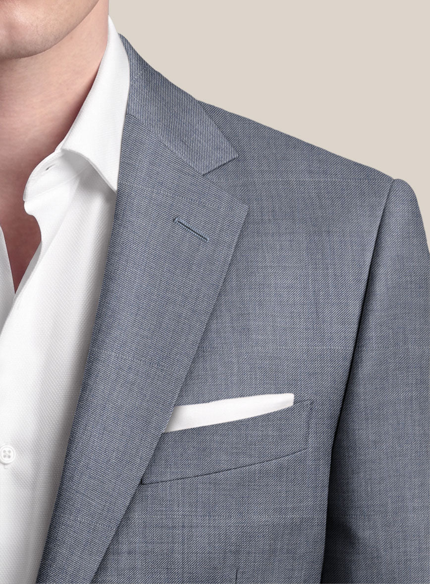 Scabal Londoner Twill Light Blue Wool Suit - StudioSuits