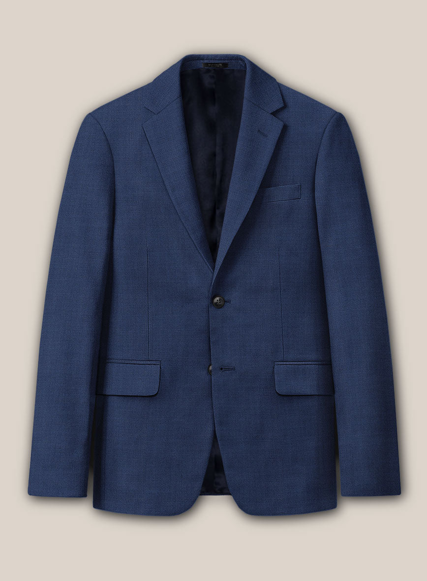 Scabal Lucin Twill Blue Wool Jacket - StudioSuits