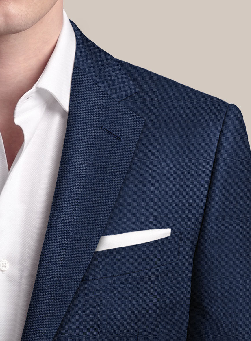 Scabal Lucin Twill Blue Wool Jacket - StudioSuits