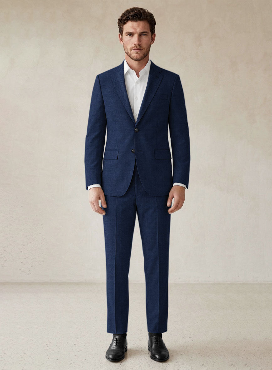 Scabal Lucin Twill Blue Wool Suit - StudioSuits