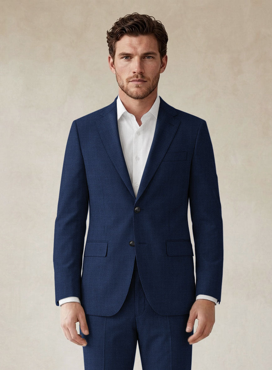 Scabal Lucin Twill Blue Wool Suit - StudioSuits