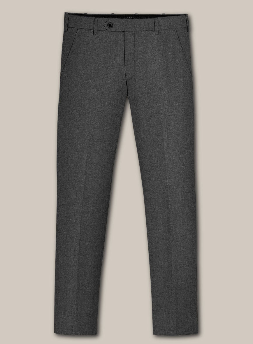 Scabal Manto Checks Gray Wool Pants - StudioSuits