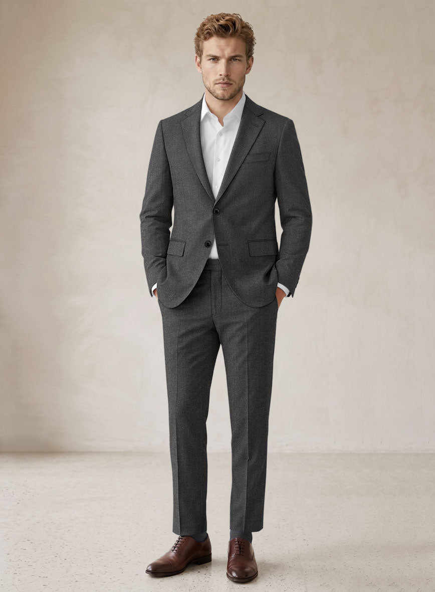 Scabal Manto Checks Gray Wool Suit - StudioSuits
