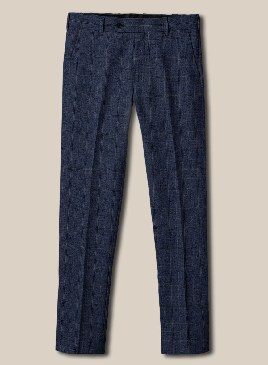 Scabal Mivo Checks Blue Wool Suit - StudioSuits