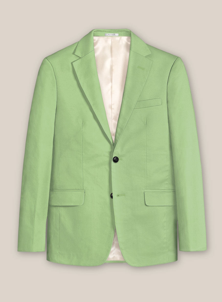 Scabal Nasty Green Cashmere Cotton Jacket - StudioSuits