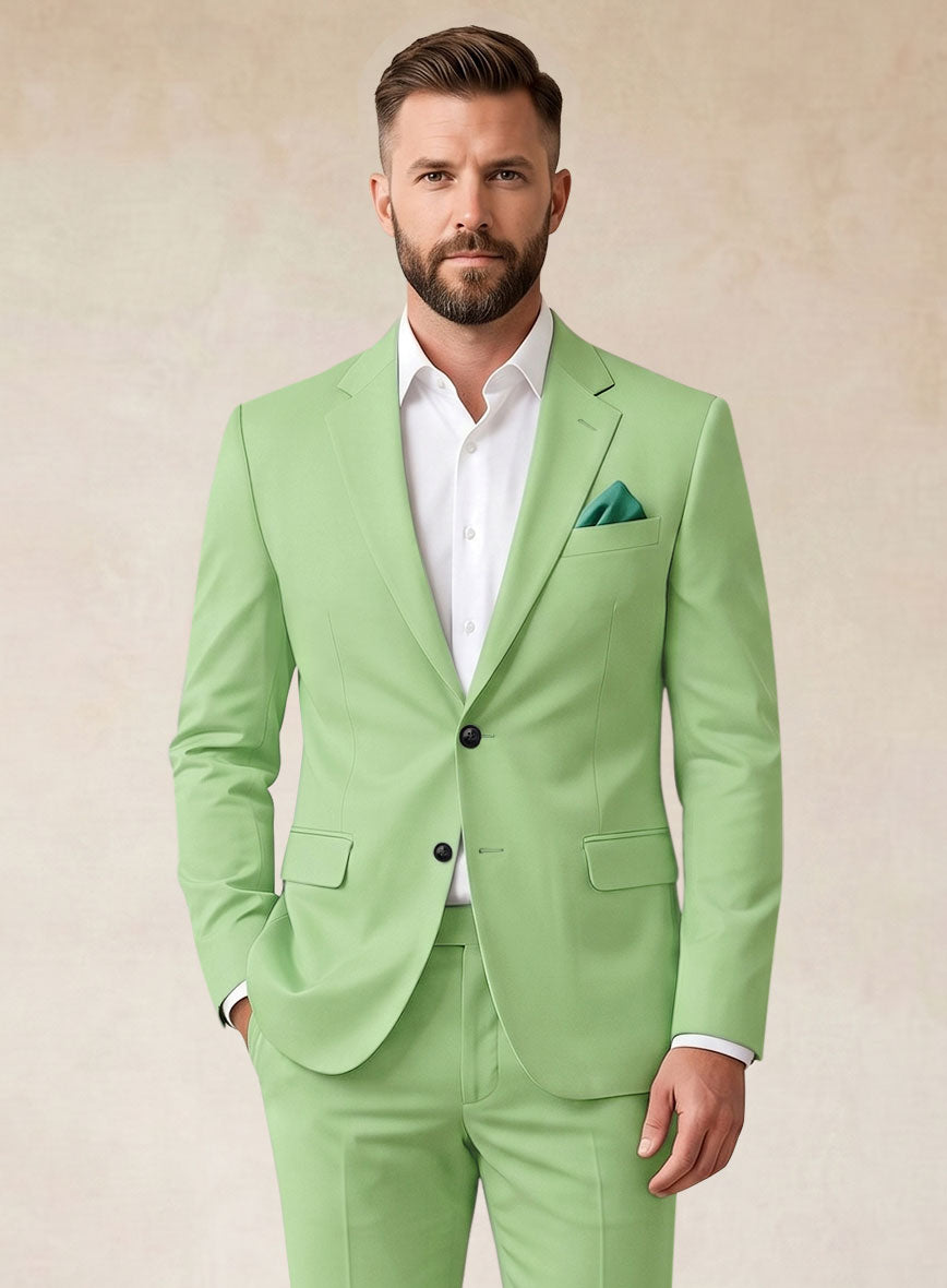 Scabal Nasty Green Cashmere Cotton Jacket - StudioSuits