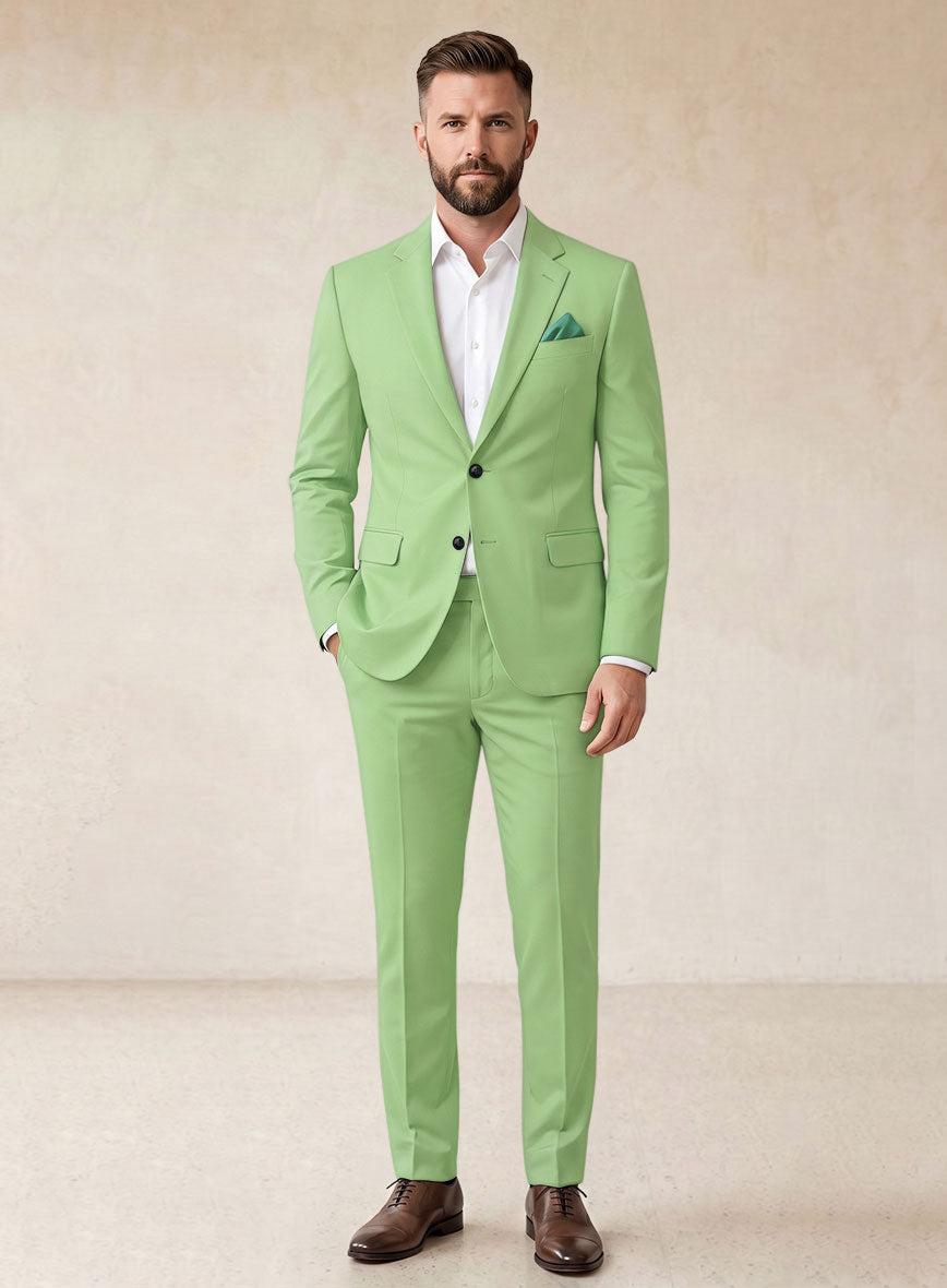 Scabal Nasty Green Cashmere Cotton Suit - StudioSuits
