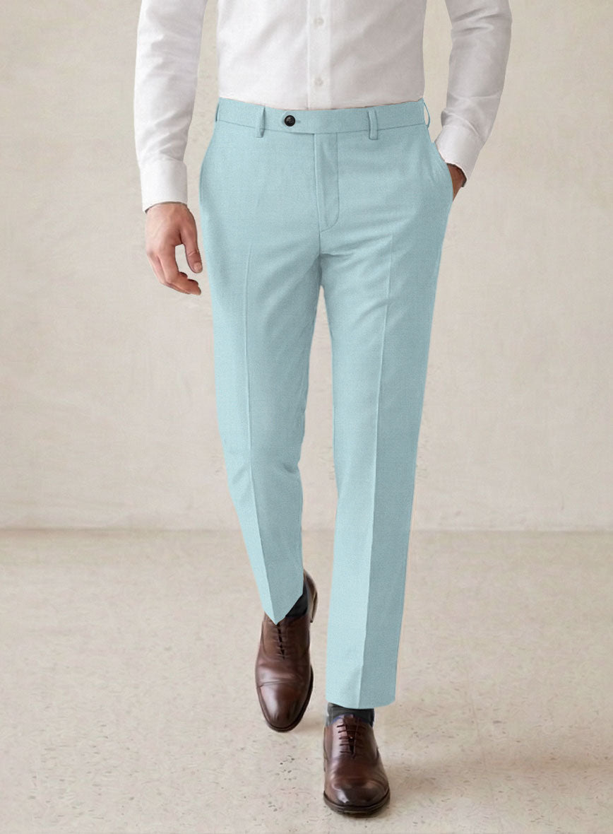 Scabal Pale Blue Wool Suit - StudioSuits