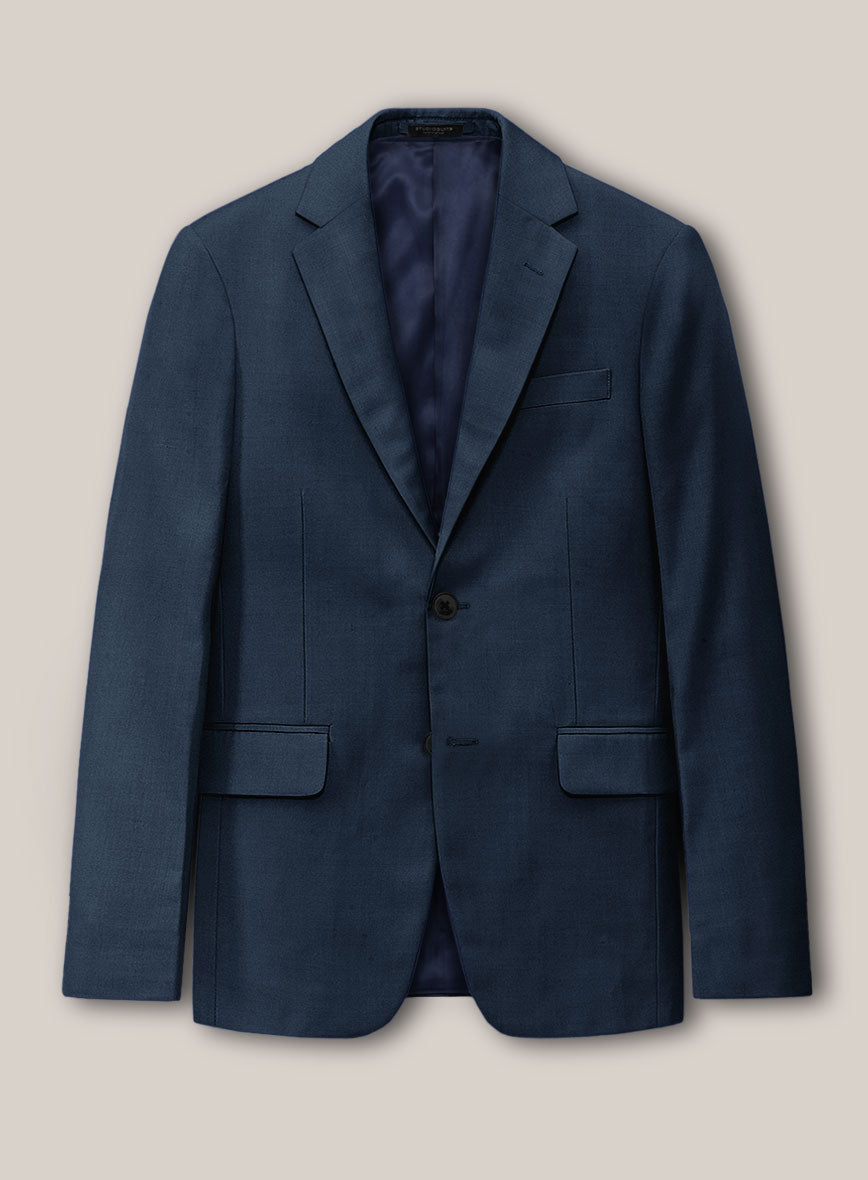 Scabal Potri Prussian Blue Wool Suit - StudioSuits