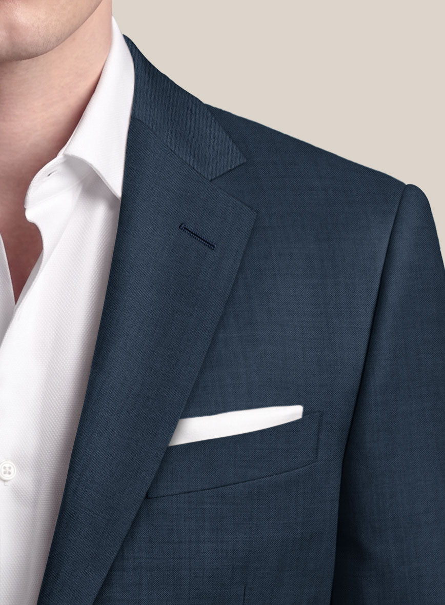 Scabal Potri Prussian Blue Wool Suit - StudioSuits