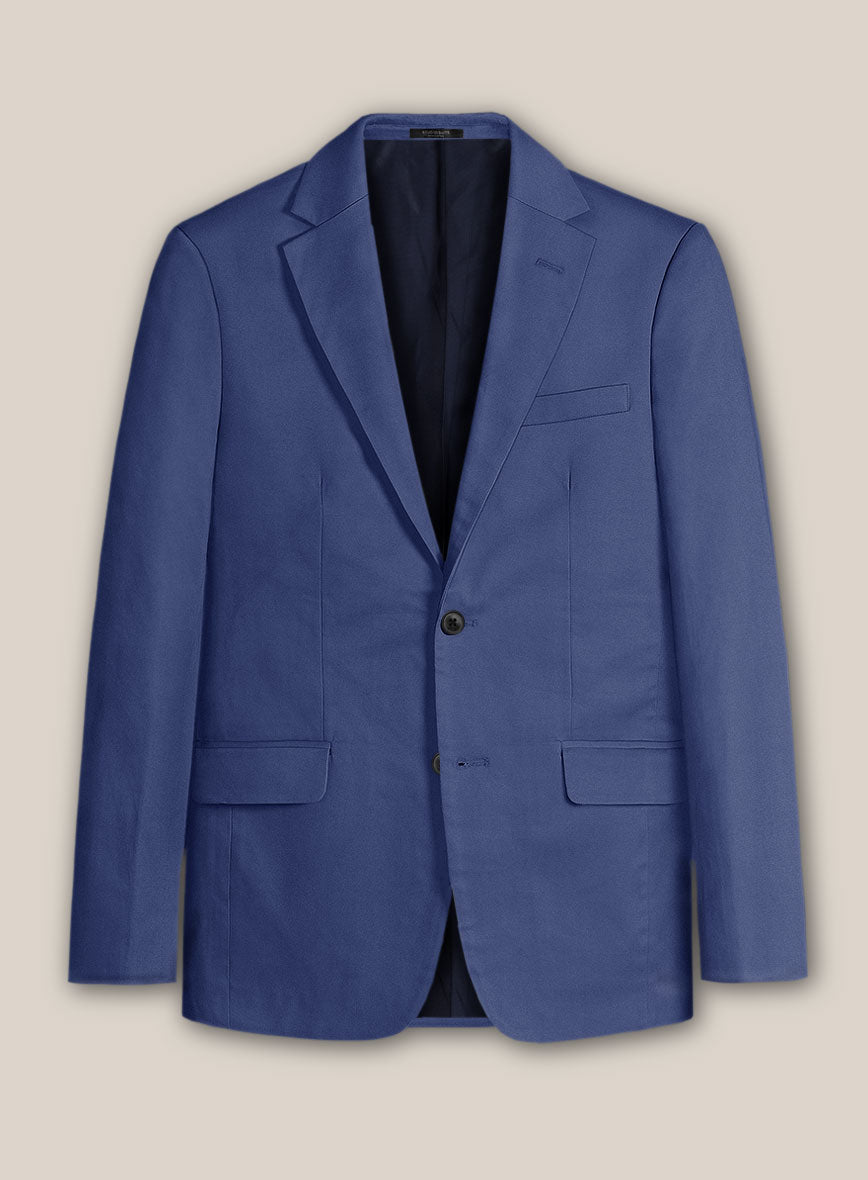 Scabal Royal Blue Cashmere Cotton Jacket - StudioSuits