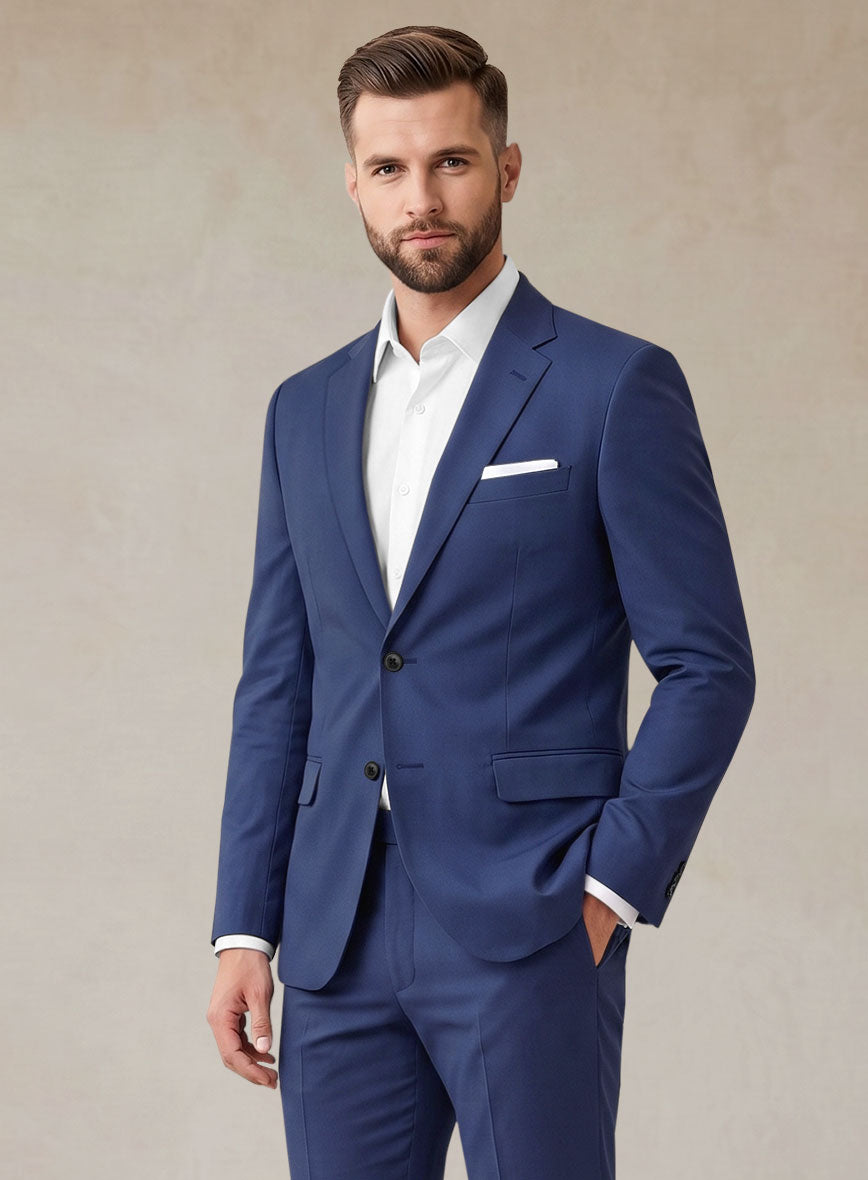 Scabal Royal Blue Cashmere Cotton Jacket - StudioSuits