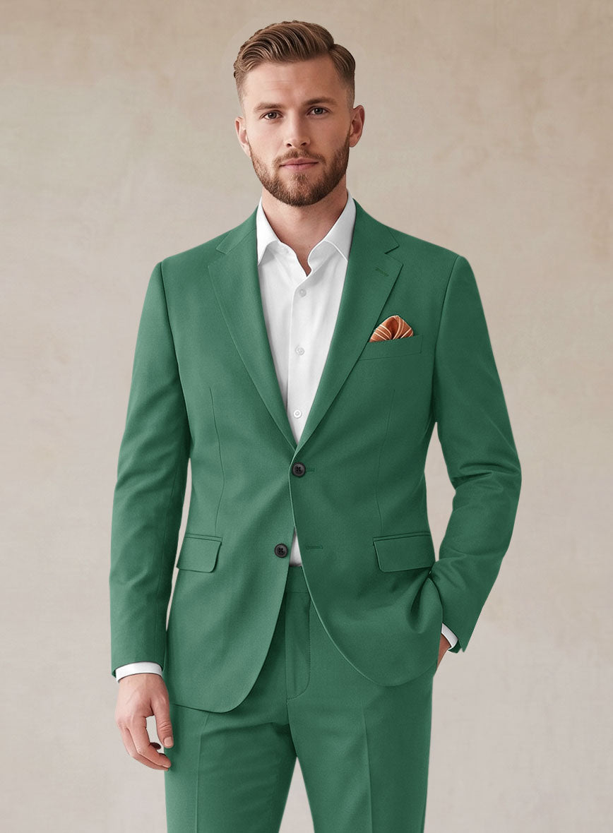 Scabal Sea Green Cotton Stretch Jacket - StudioSuits