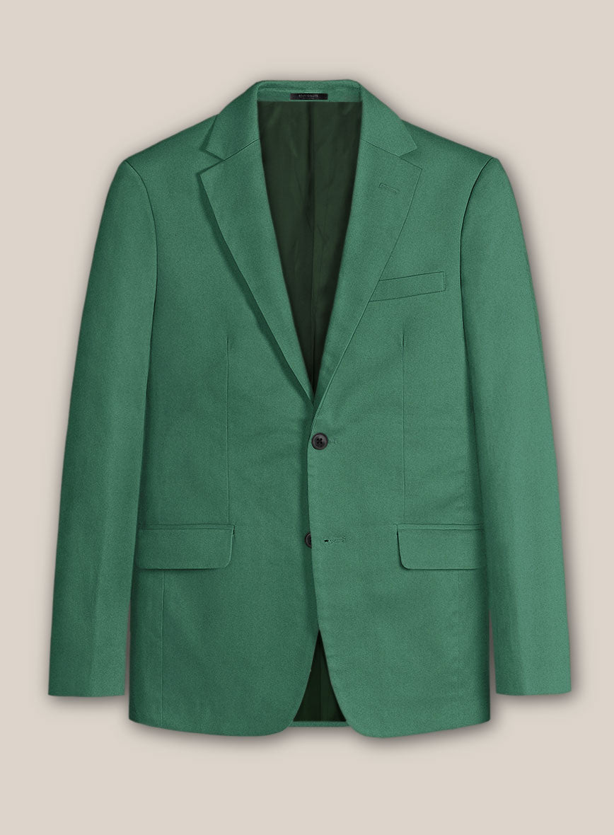 Scabal Sea Green Cotton Stretch Suit - StudioSuits