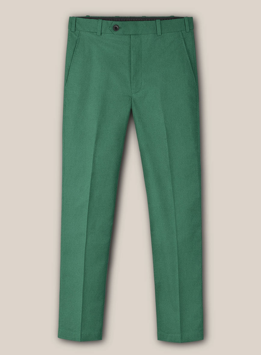Scabal Sea Green Cotton Stretch Suit - StudioSuits