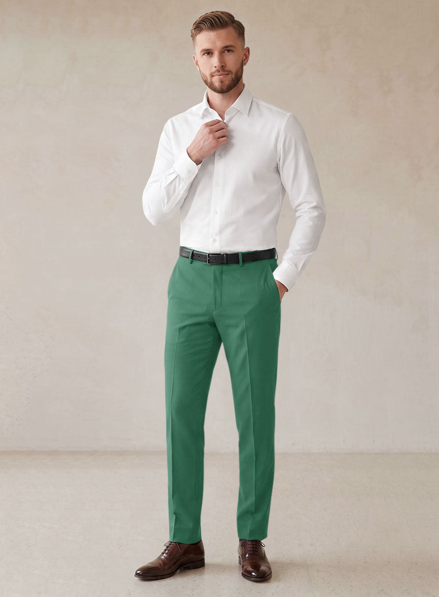 Scabal Sea Green Cotton Stretch Suit - StudioSuits