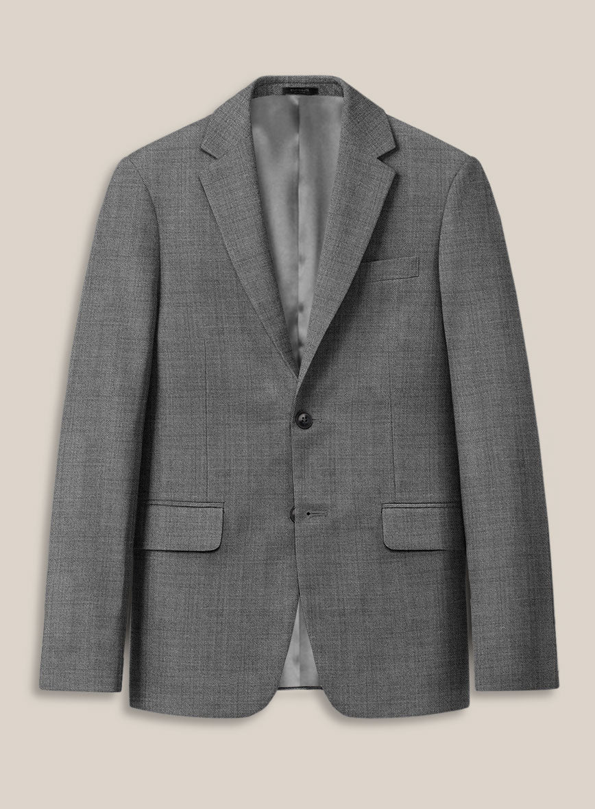 Scabal Segudo Twill Gray Wool Jacket - StudioSuits