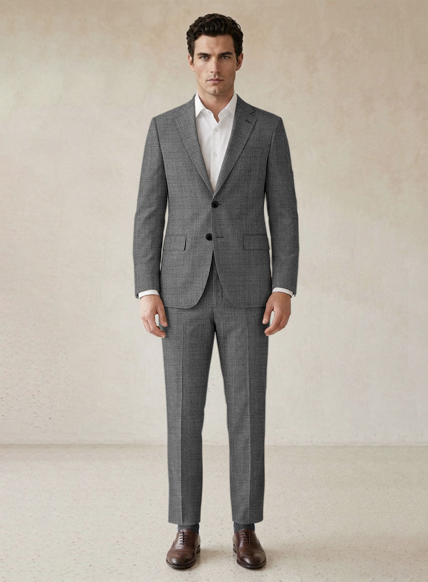 Scabal Segudo Twill Gray Wool Suit - StudioSuits