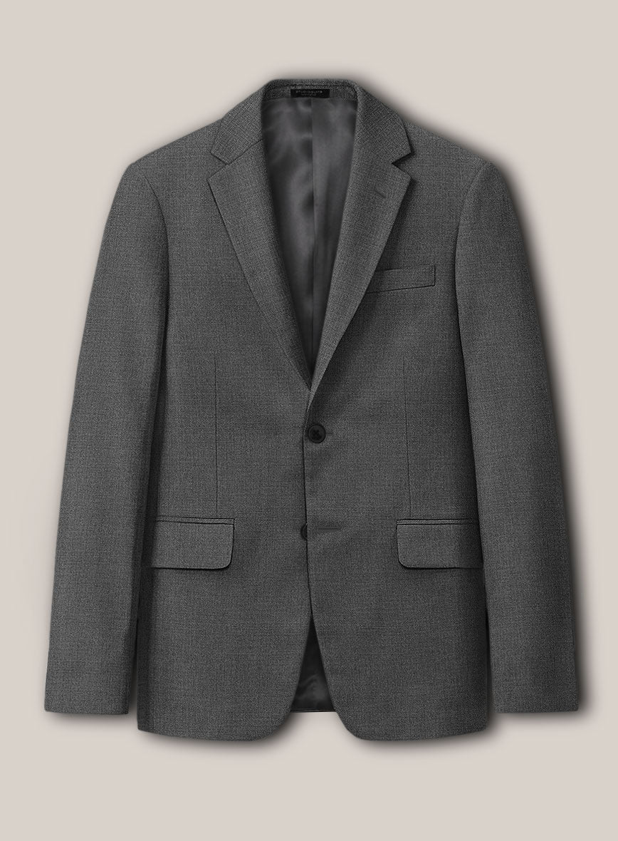 Scabal Tierra Twill Gray Wool Jacket - StudioSuits