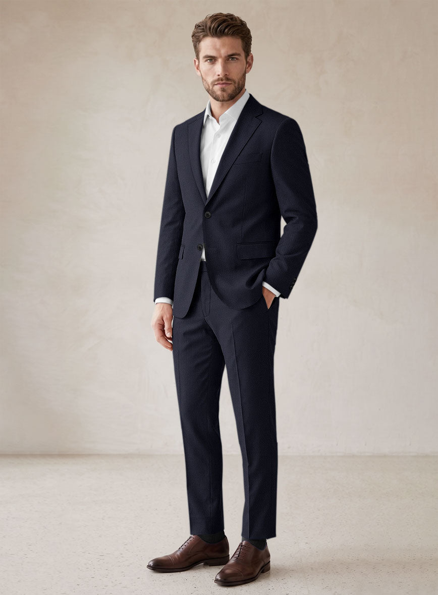 Scabal Tornado Blasi Blue Wool Suit - StudioSuits