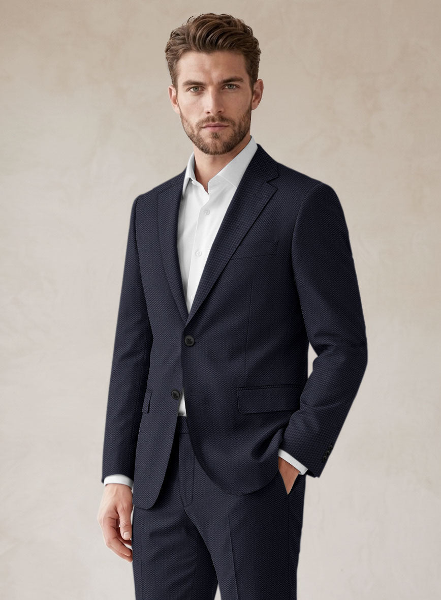 Scabal Tornado Blasi Blue Wool Suit - StudioSuits