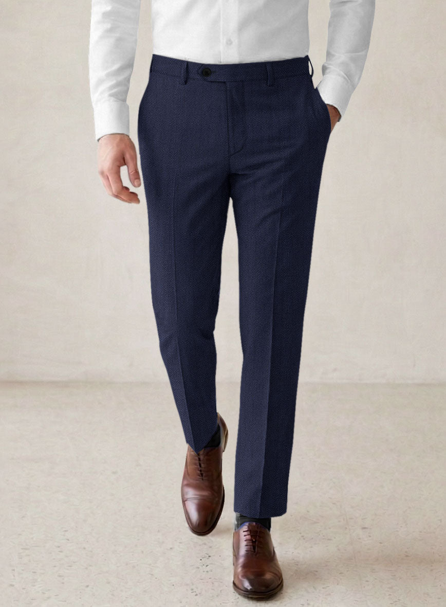 Scabal Tornado Naquez Blue Wool Suit - StudioSuits