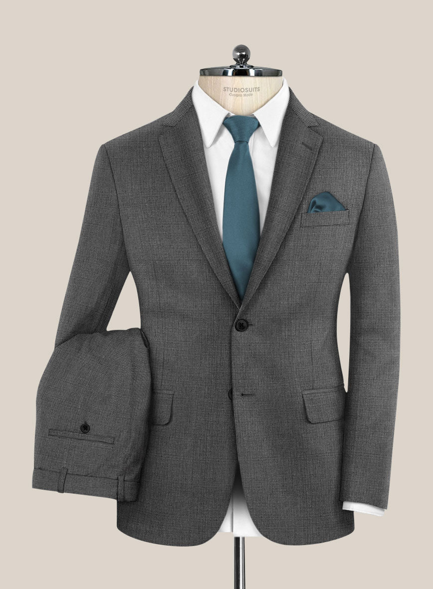 Scabal Tornado Pin Check Black Wool Suit - StudioSuits