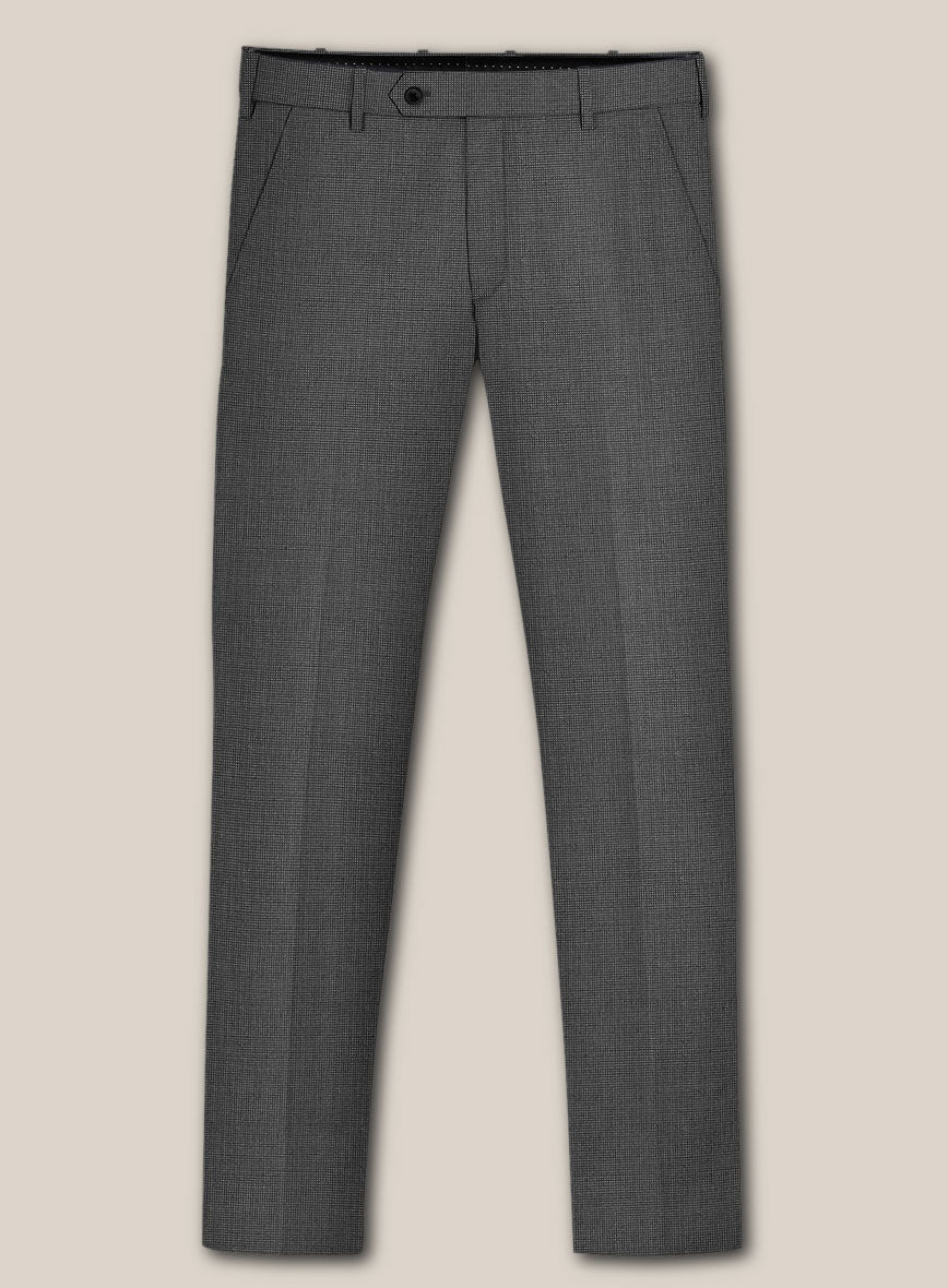 Scabal Tornado Pin Check Black Wool Suit - StudioSuits