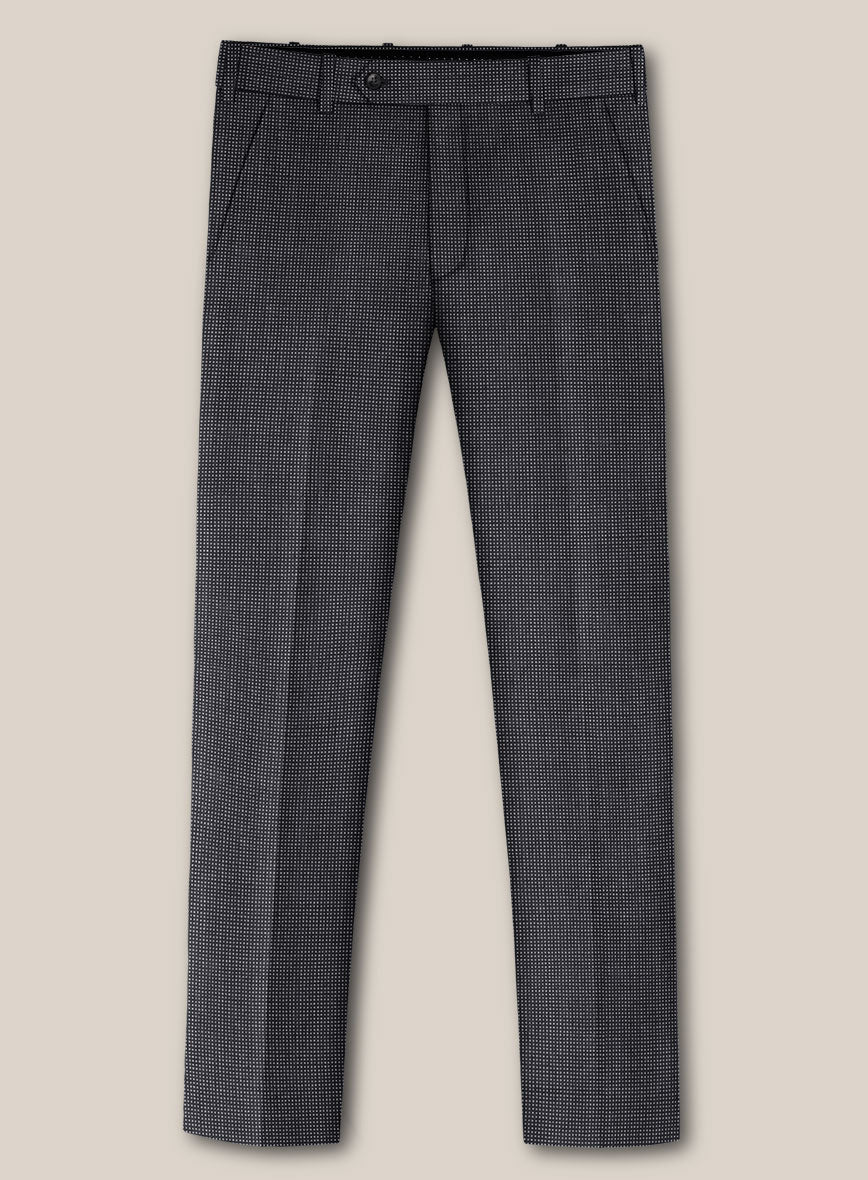 Scabal Tornado Pin Check Dark Blue Wool Suit - StudioSuits
