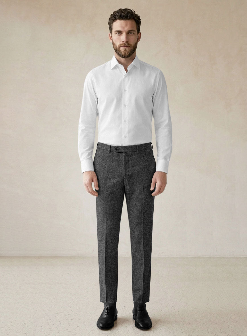 Scabal Tornado Renar Gray Wool Pants - StudioSuits