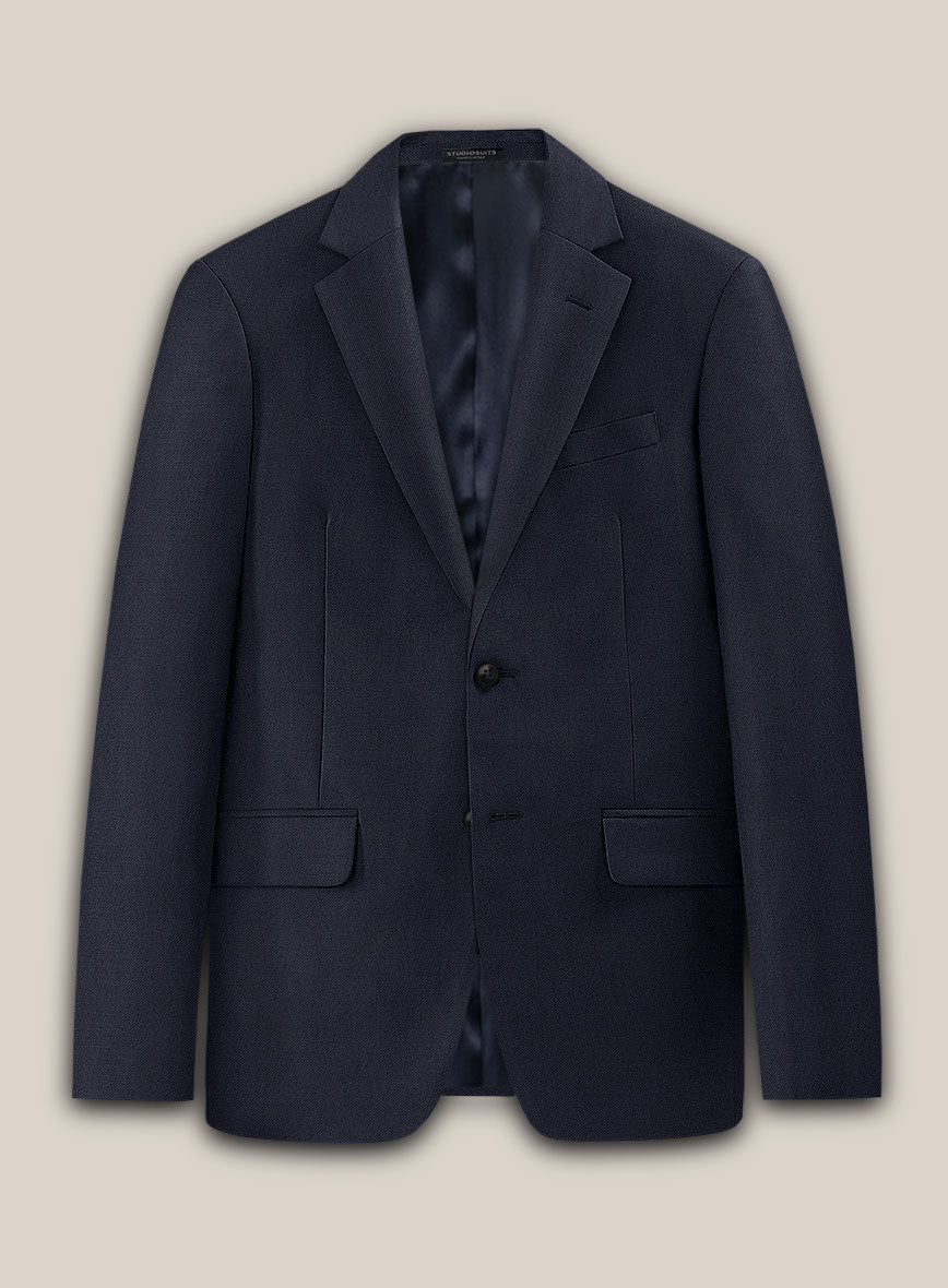 Scabal Tornado Rez Blue Wool Jacket - StudioSuits