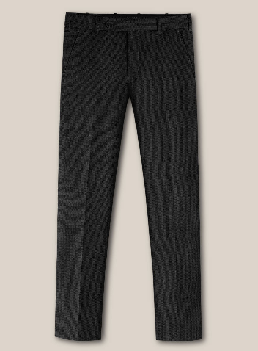 Scabal Tornado Shico Black Wool Suit - StudioSuits
