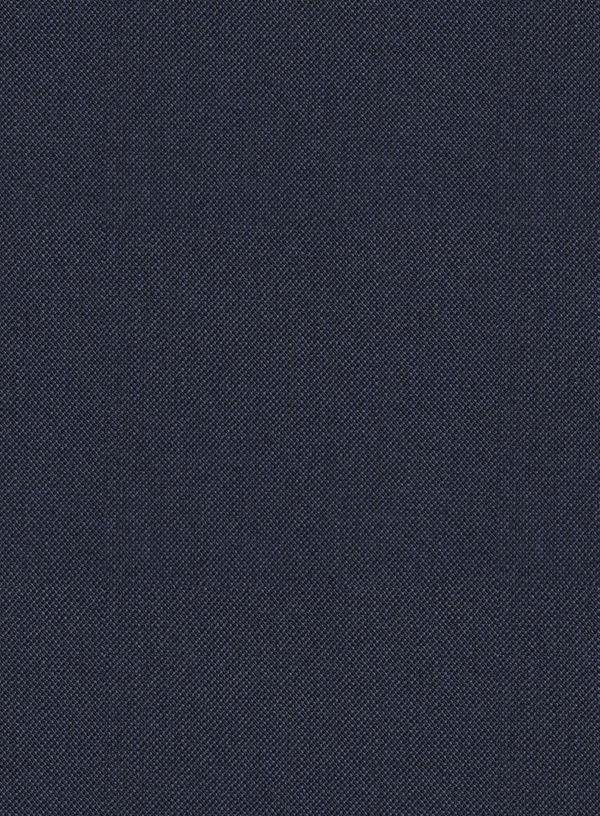 Scabal Tornado Twill Navy Blue Wool Suit - StudioSuits