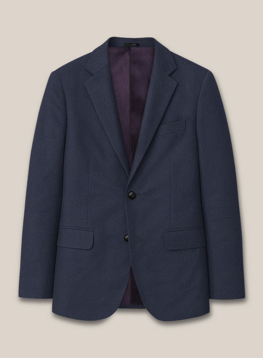 Scabal Tornado Twill Navy Blue Wool Suit - StudioSuits