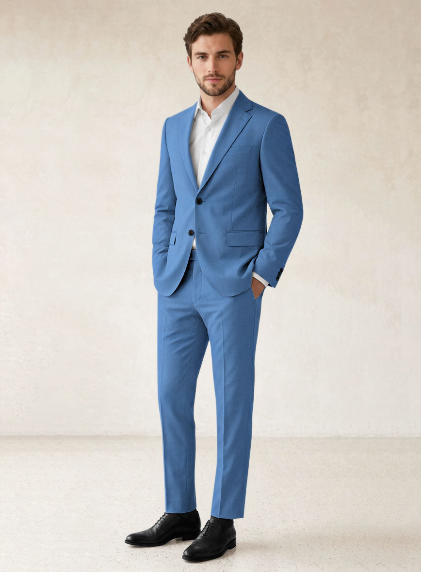 Scabal Yale Blue Wool Suit - StudioSuits