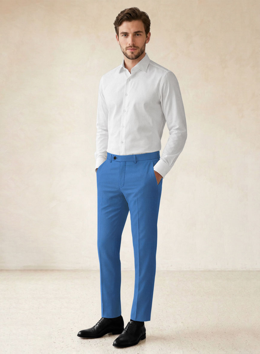 Scabal Yale Blue Wool Suit - StudioSuits