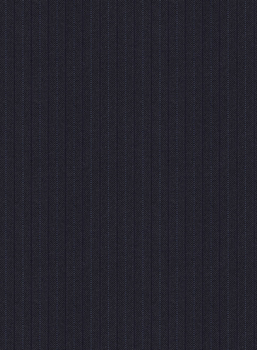 Scabal Alsa Stripe Blue Wool Jacket - StudioSuits