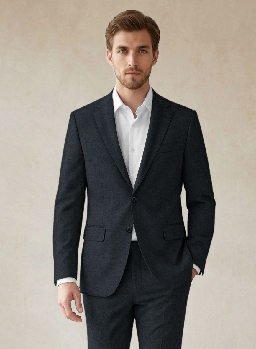 Scabal Alve Blue Wool Jacket - StudioSuits
