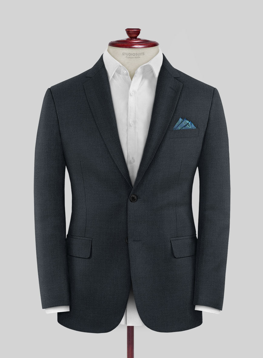 Scabal Alve Blue Wool Suit - StudioSuits