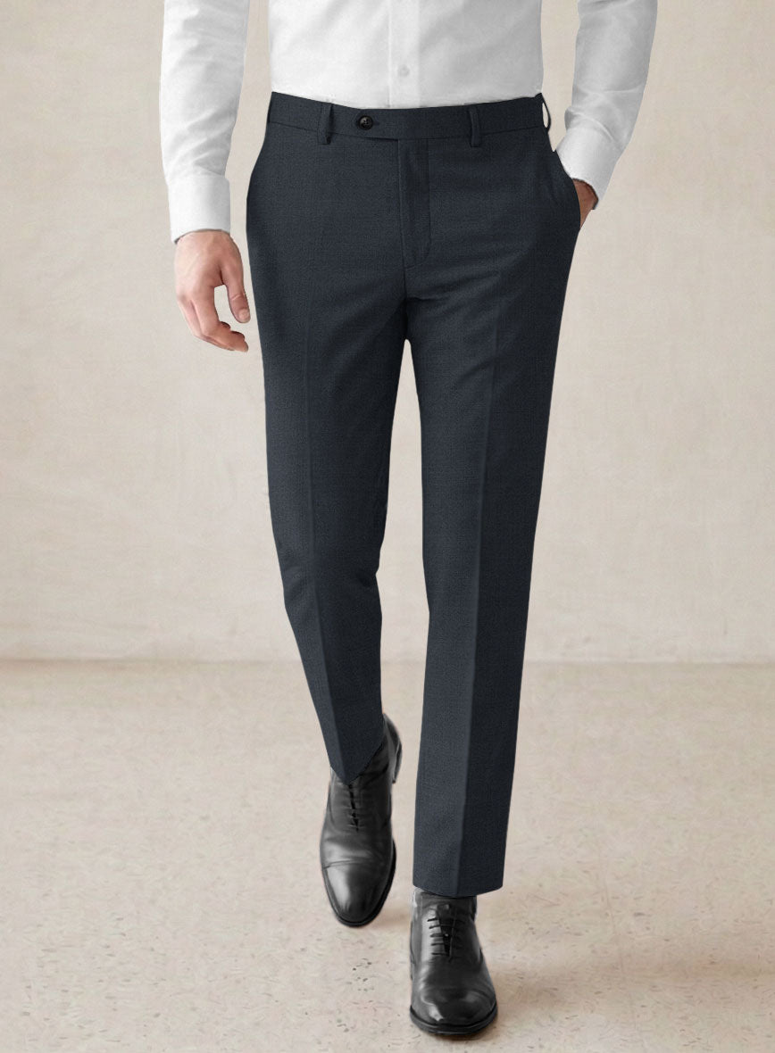 Scabal Alve Blue Wool Suit - StudioSuits