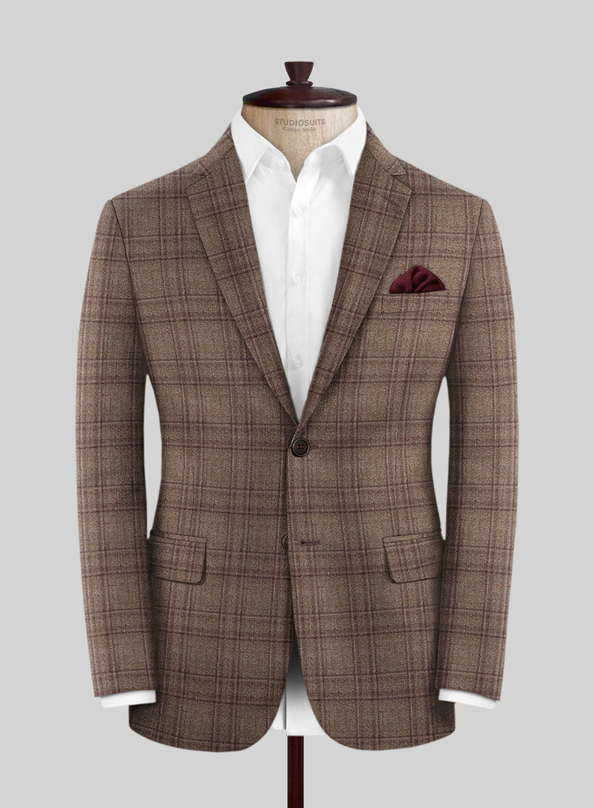 Scabal Amber Brown Wool Combination Suit - StudioSuits