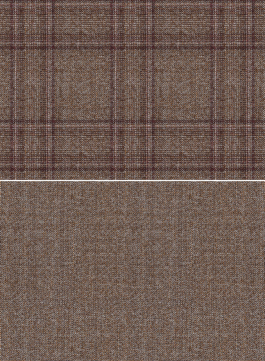 Scabal Amber Brown Wool Combination Suit - StudioSuits