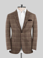 Scabal Amber Brown Wool Jacket - StudioSuits