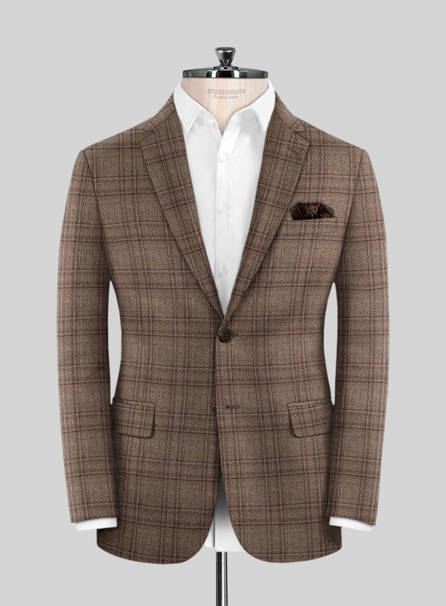 Scabal Amber Brown Wool Suit - StudioSuits