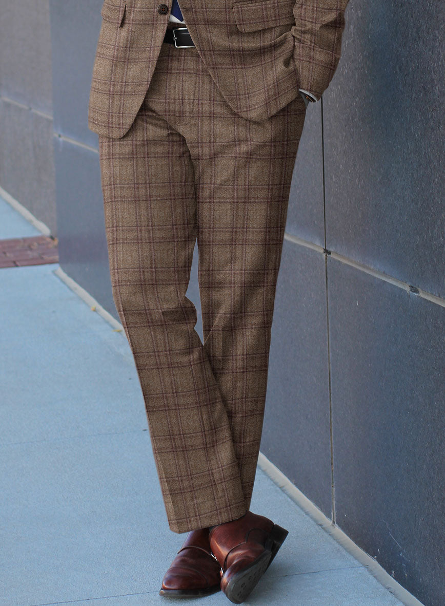 Scabal Amber Brown Wool Suit - StudioSuits