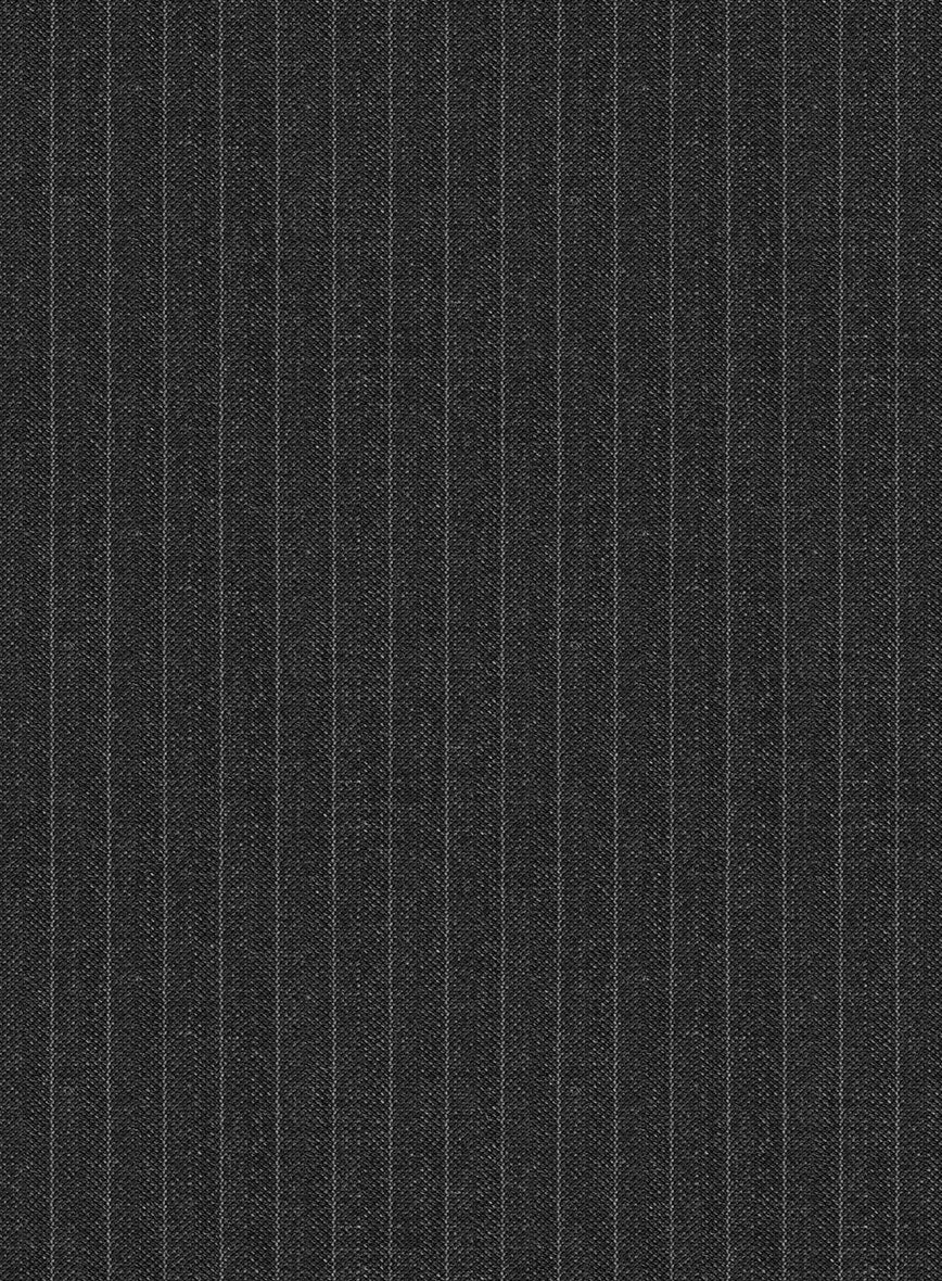 Scabal Amraso Stripe Charcoal Wool Jacket - StudioSuits