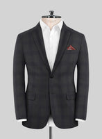 Scabal Arriol Checks Charcoal Wool Suit - StudioSuits