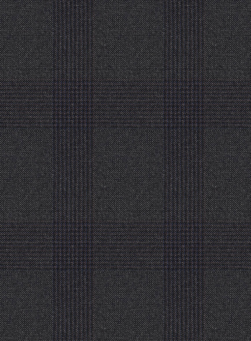 Scabal Arriol Checks Charcoal Wool Suit - StudioSuits
