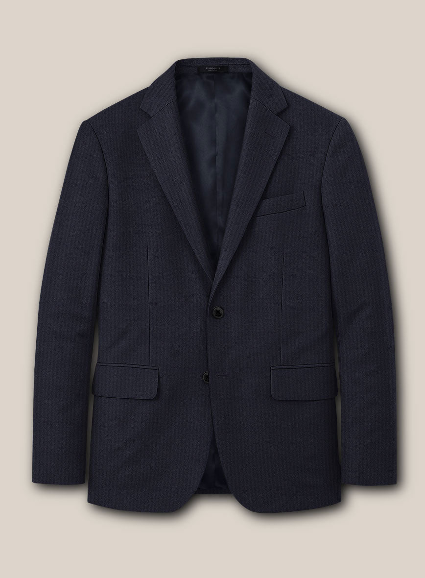 Scabal Ascio Stripe Blue Wool Suit - StudioSuits